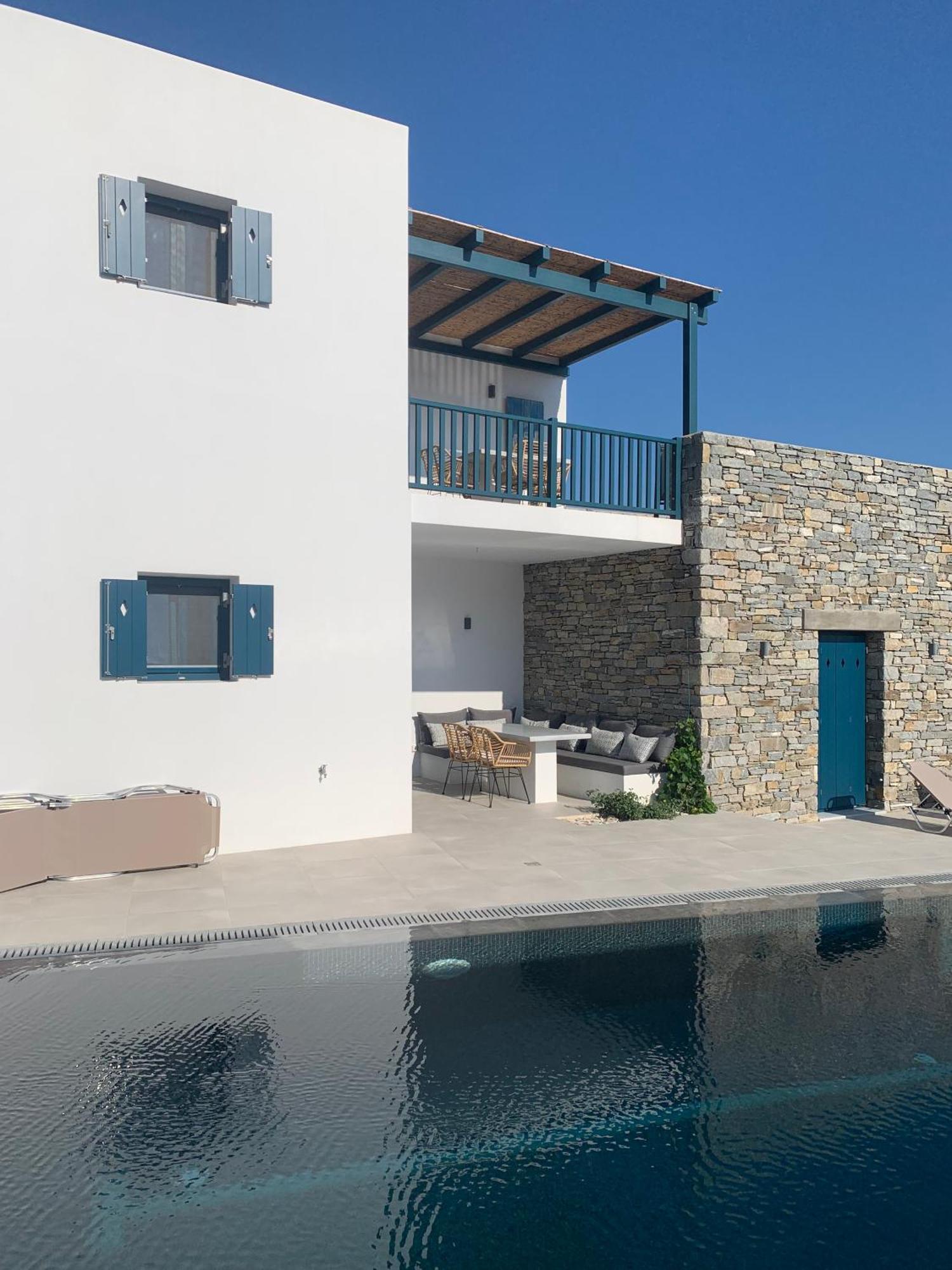 Paros-Memories-Neubau-Villen, Sportpool Aspro Chorio Dış mekan fotoğraf